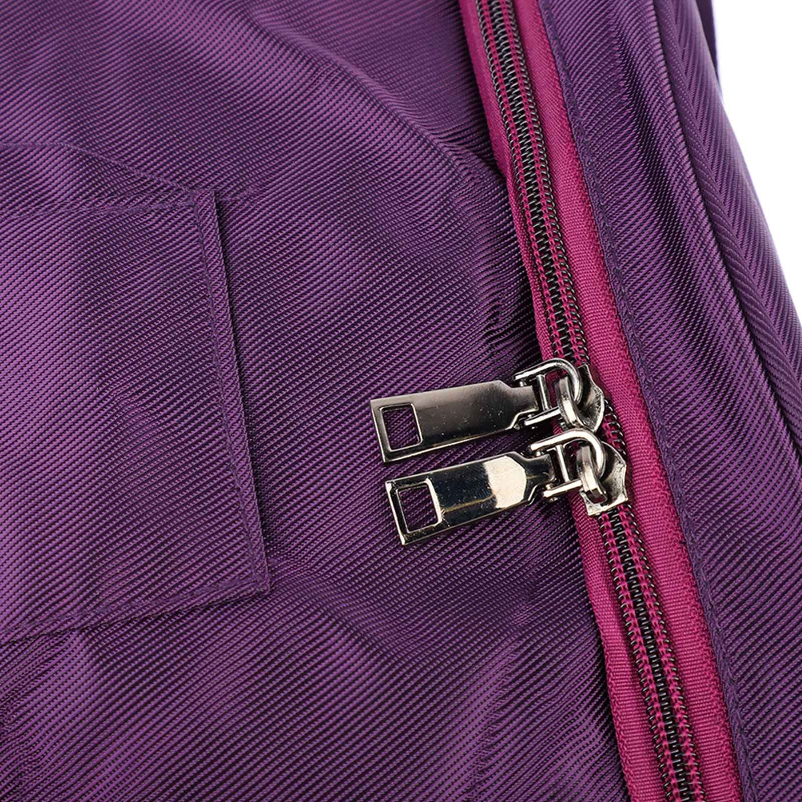 Sac De Transport Pour Bol Chantant En Cristal - Tissu Rembourré, 2 Poches Externes, Double Fermeture éclair - Violet - 11