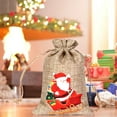 thumbnail image 3 of UDIYO 25Pcs Christmas Burlap Gift Bags with Drawstring Christmas Linen Treat Bags Drawstring Goody Gift Bags Small Jute Xmas Candy Bags Reusable, 3 of 7