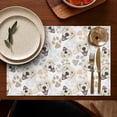 thumbnail image 4 of Cute Golden Retriever Summer Placemats Table Placemats Set Of 6-Linen Kitchen Washable Placemats Table Mats 11.8"x17.7"Non-Slip Heat Resistant, 4 of 5