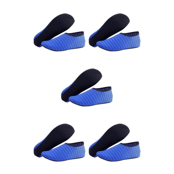 Wosthever 1 par de zapatos de playa antideslizantes de secado rápido, calcetines descalzos para exteriores, zapatillas de buceo para niños, Azul oscuro XXG 5Conjunto