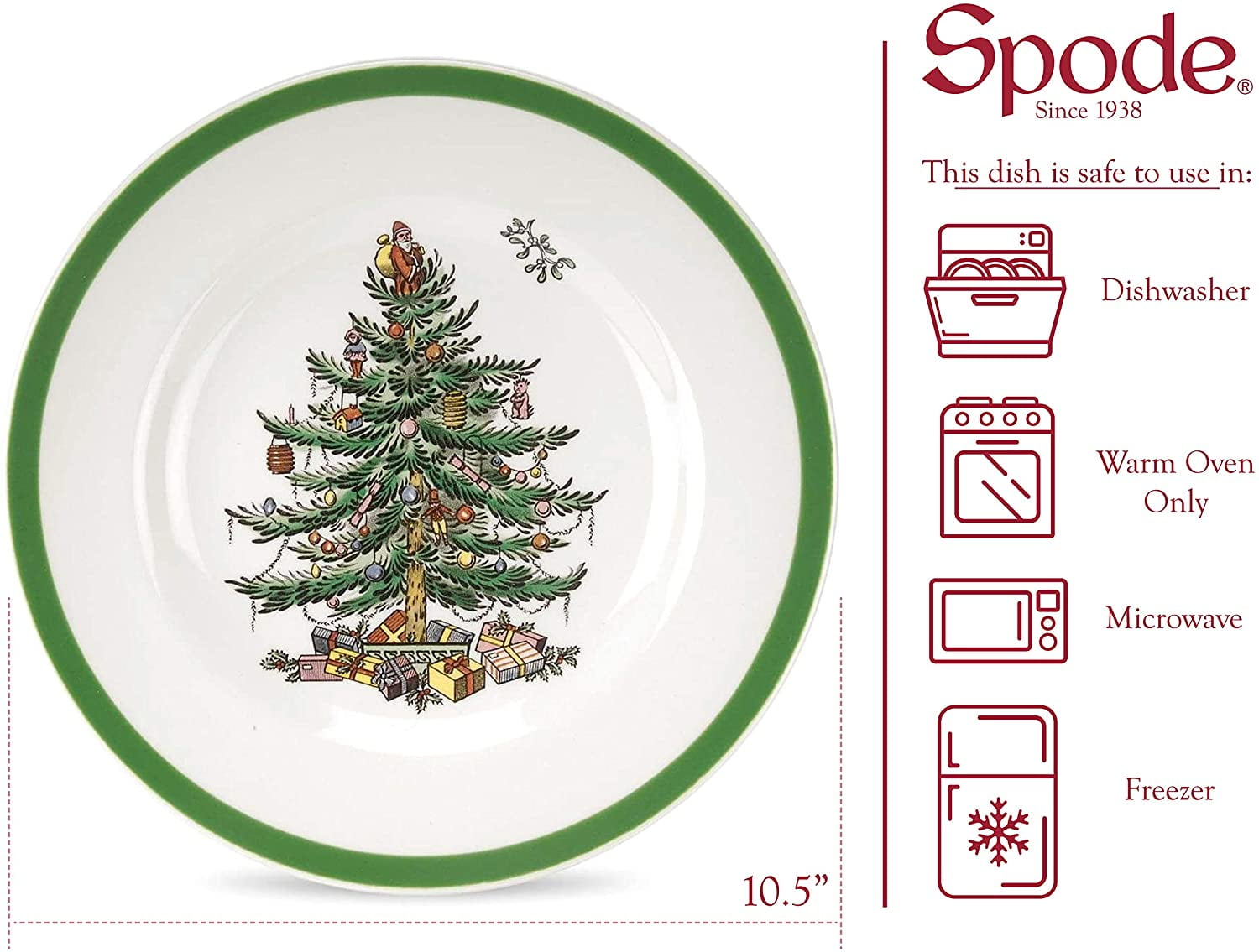 Ceramic 10 Inch Hand Painted Family Wagon Plate Christmas Tree Holiday Plate Last Name Pottery