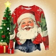thumbnail image 1 of YOIAVAIOY Chandails en Molleton de Noël Grande Taille pour Femmes Père Noël Impression 3D Chandail Col Rond Manches Longues Chandail en Molleton de Noël, 1 of 5