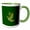 Green/White, variant on 3drose, Cute Climbing Green Tree Frog Vector Art, 11oz Two-tone Black Mug