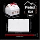 thumbnail image 2 of 10 cajas de regalo con forma de casa con cintas, 16x16x16 cm, cajas de cartón para dulces, regalos y detalles., 2 of 5
