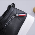 thumbnail image 4 of Zapatos Planos Mujer Antideslizante Cuero PU Casual Impermeable para Invierno ( 38) Negro Wdftyju Tenis De Mujer Tenis De Hombre, 4 of 8