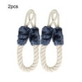 thumbnail image 1 of 2 Pieces Cotton Door Pull Replacement Pull Replacement Tear-resistant Tear-resistant Flexible Pull Pet Ropes 2 Teething Baby Safety Rope Handle Accessories Blue, 1 of 8