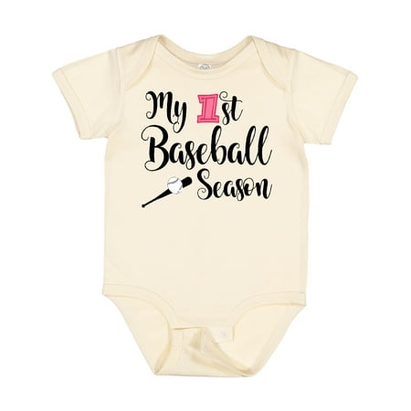 

Inktastic My 1st Baseball Season Gift Baby Girl Bodysuit