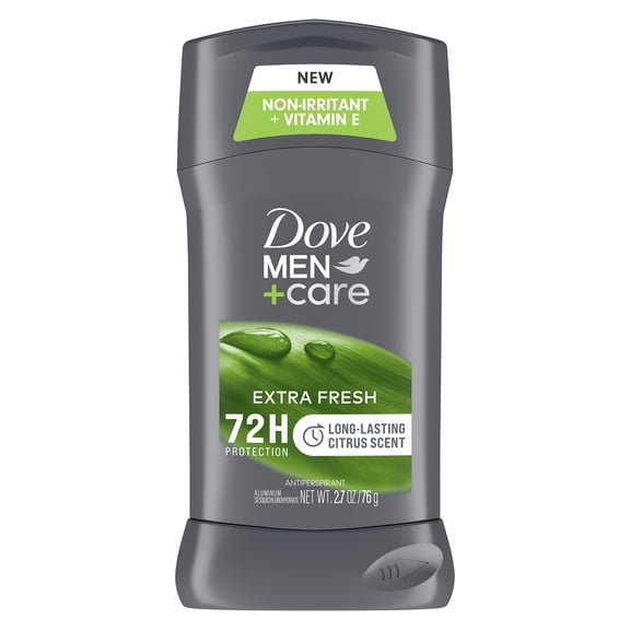 Dove Men,S Antiperspirant Deodorant Stick Extra Fresh With 72-Hour Sweat & Odor Protection With 1/4 Moisturizing Cream & Long-Lasting Citrus Scent 2.7 Oz