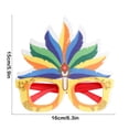 thumbnail image 3 of Xihbxyly Montura de Gafas de Carnaval, Diseño de Plástico Colorido, Ligera y Cómoda, Accesorio para Fiestas de Máscaras, Imprescindible para Eventos Festivos, Tamaño 21,5 X 14,5 X 14 Cm, Paquete de 1, 3 of 6