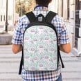 thumbnail image 5 of Uemuo Rabbit Back View Printed Durable 17-inch Student Backpack - Lightweight, Waterproof, Adjustable Straps, Ideal for School, Work, Travel, 5 of 5