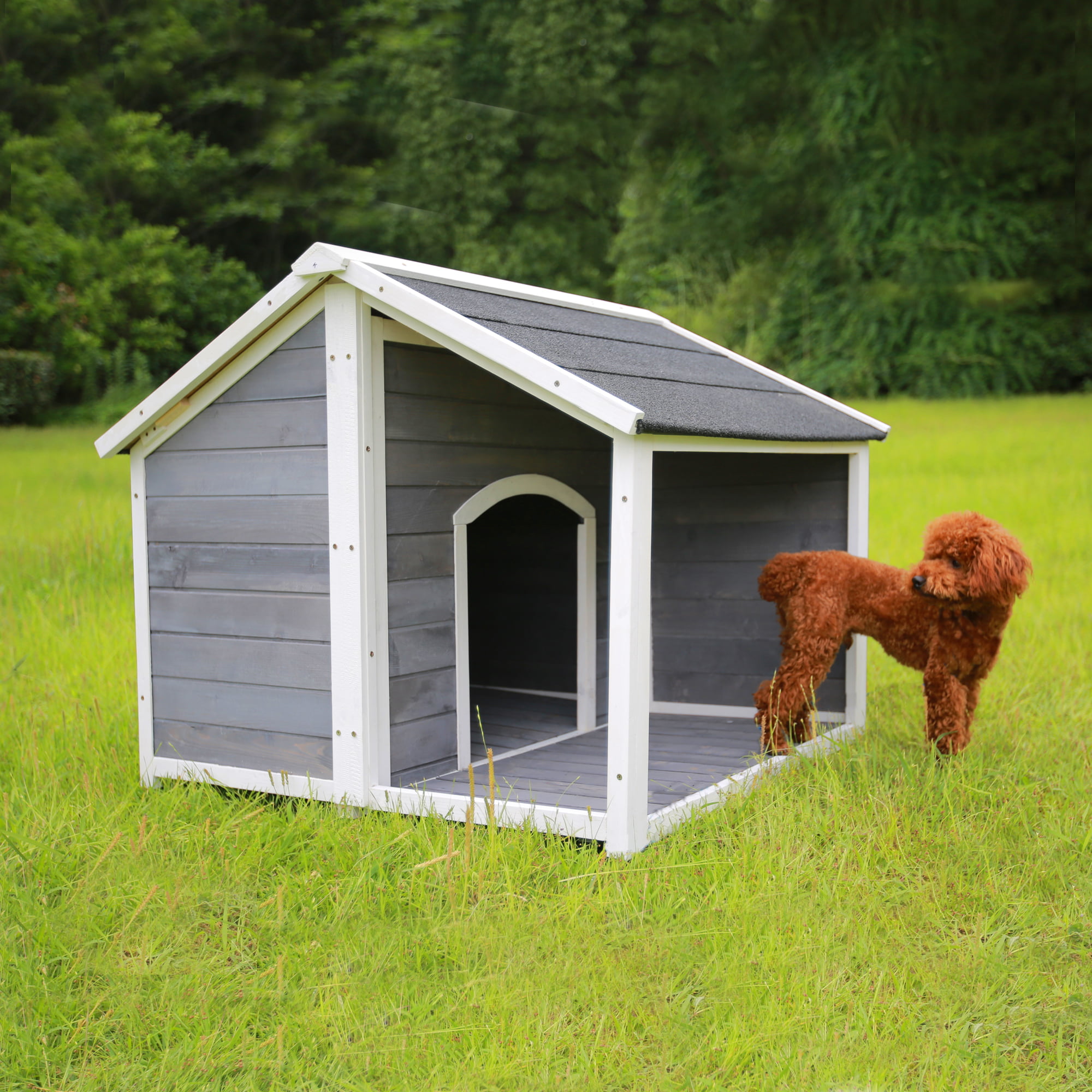 Outdoor Wood Dog House Pet Puppy, Outdoor Pet House