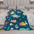 thumbnail image 3 of Ocean Fish Blanket Ocean Animals Gifts for Girls Women Ocean Animal Throw Blanket for Kids Adults Soft Warm Cozy Fleece Blanket for Couch Sofa \u200bBed 40"x50", 3 of 6
