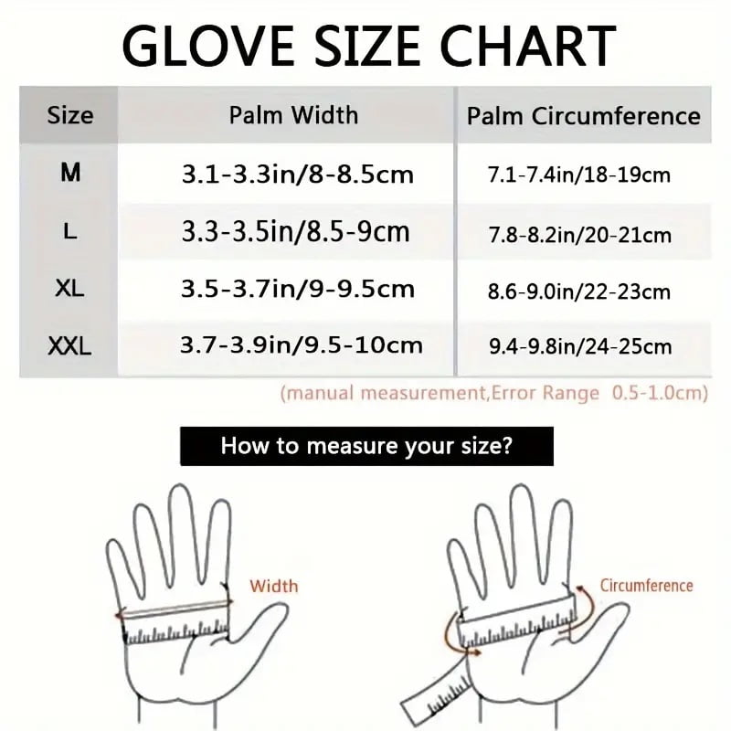 Men'S Outdoor Sports Motorcycle Gloves - Touchscreen Full-Finger Riding Gloves