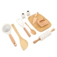 thumbnail image 1 of Toy 10PCS Wooden Play Kitchen Accessories Toys with Chopping Board Spoon Shovel Pretend Cookware Cooking Utensils Play Set, 1 of 7