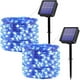 thumbnail image 1 of Laklulu [Paquete de 2] Luces de hadas solares para exteriores, 2 x 12 m, 100 LED, impermeables, iluminación decorativa para interiores y exteriores, para jardín, patio, árboles, fiestas, festivales y, 1 of 7