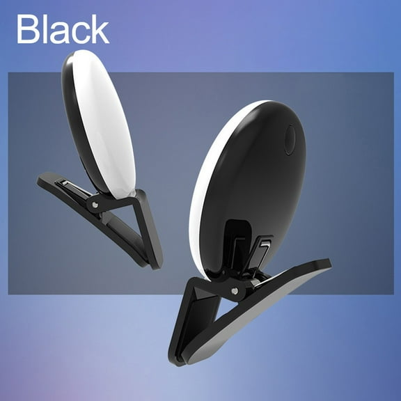 Portable LED Selfie Ring Light Clip-On Smartphone Camera Fill Light Compact Rechargeable Miniature Photography Lighting for Photos Videos 3X3X2cm, Black