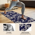 thumbnail image 4 of Navy Daisy Flower Pattern Hot Yoga Mat Towel Non Slip for Hot Yoga - Quick-Drying Yoga Mat Cover with 4 Corner Pockets with Travel Bag - Hot Yoga Towel Non Slip 74"x26", 4 of 6