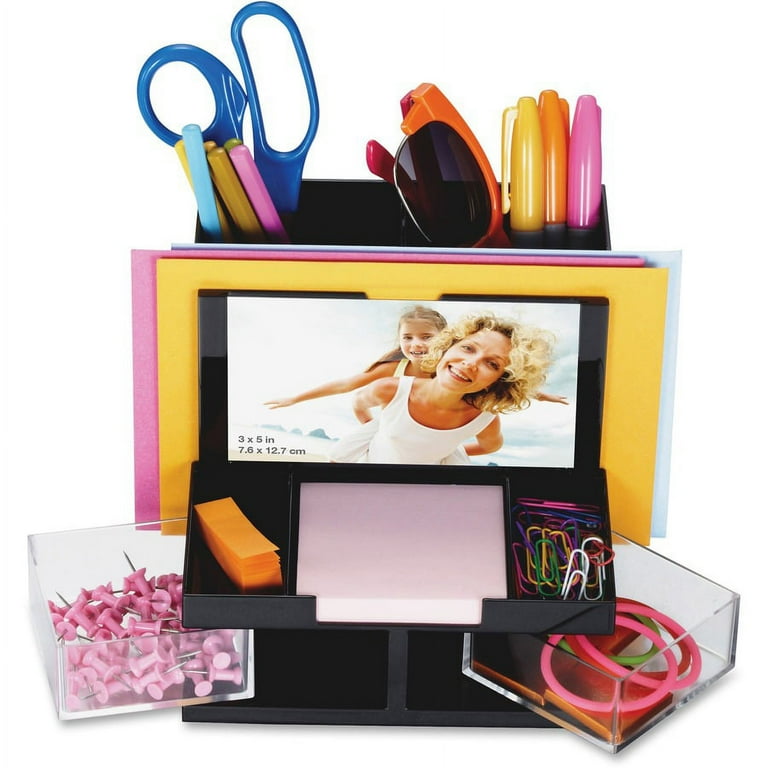 Officemate 3-Compartment Pencil Cup - 4 Officemate 3-Compartment Pencil Cup - 4