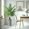thumbnail image 5 of Artificial Tree in Contemporary Geometric Pattern Planter, Fake Areca Tropical Palm Silk Tree for Indoor and Outdoor Home Decoration - 66" Overall Tall (Plant Pot Plus Tree), 5 of 5