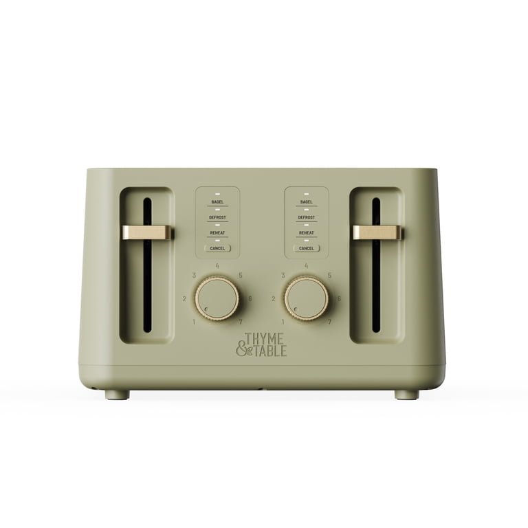 Thyme & Table 4-Slice Toaster, Eucalyptus Green photo 1