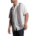 thumbnail image 2 of G-Style USA Men's Two Tone Retro Button Down Bowling Shirts, 2 of 6
