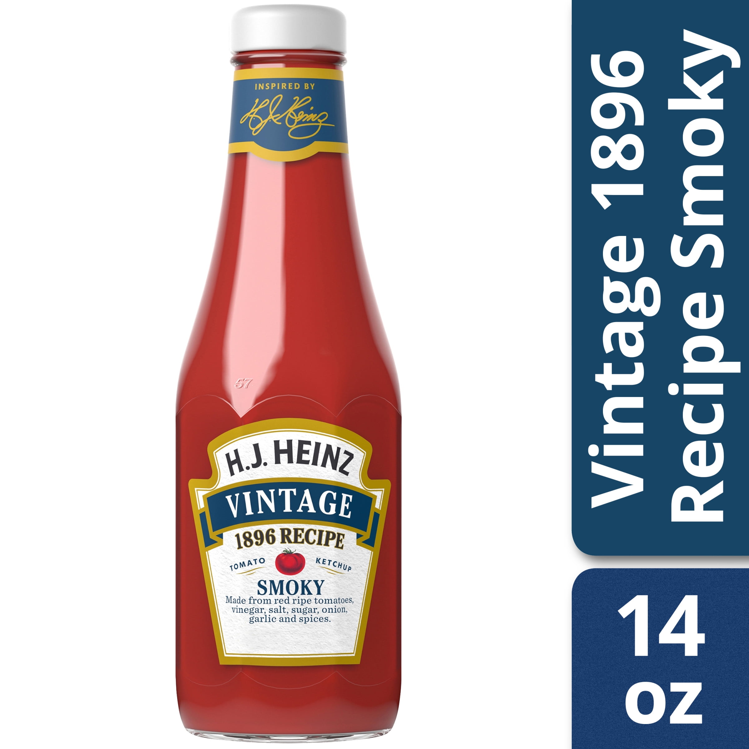 Heinz H.J. Vintage 1896 Recipe Smoky Tomato Ketchup, 14 oz Bottle