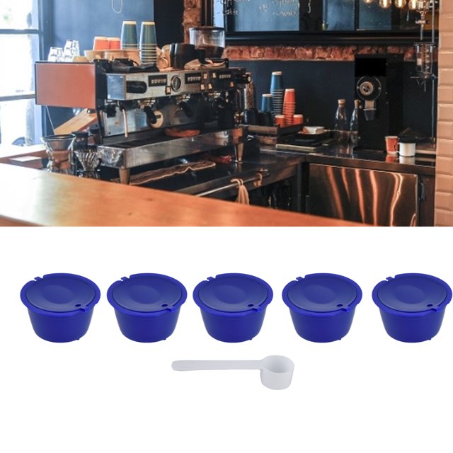 Juego De Tazas Con Filtro De Café Reutilizables, Saludables Y Seguras, Con 5 Uds., Cuchara Cápsula De Café De 50ml, Accesorios Para Máquina De Café