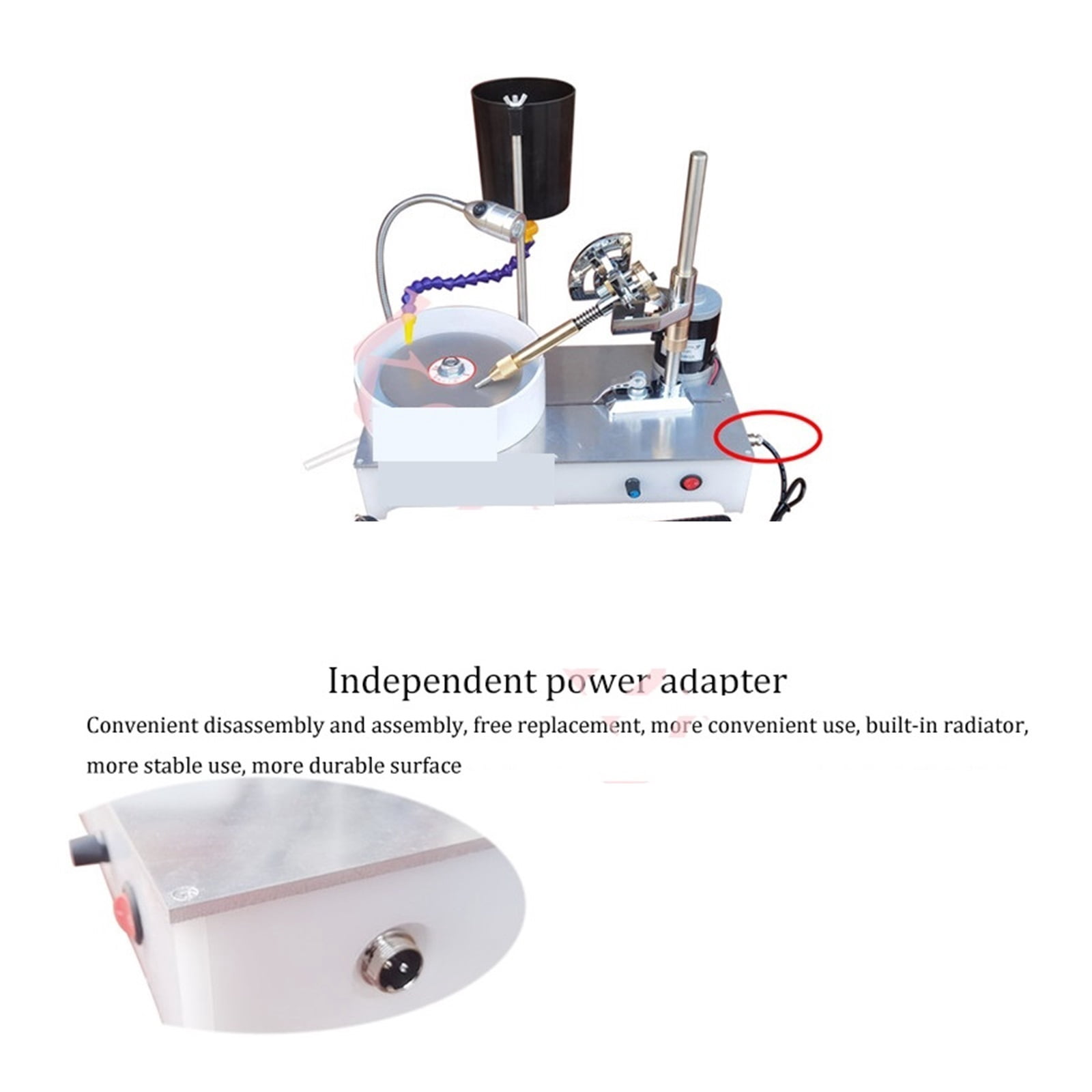 Jewelry Stone Polishing Machine, Stepless Speed Angle Grinder, DIY stone Processing Tool ,Powerhouse Performance