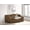 Brown, variant on Dog Bed Gibson 36" Brown Alder Wood Finish 36" Wide Modern Comfy Pet Bed with Cushion,Large Dog Bed