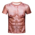 thumbnail image 2 of YUNAFFT Muscle Shirts for Men Fashion 3D Muscular Man Print Fashion Fitness Round Neck Short Sleeve T-Shirt Clearance, 2 of 6