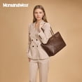 thumbnail image 6 of Montana West Tote Bags for Women Purses and Ladies Handbags Medium Size Shoulder Bags with Zipper, Coffee, 6 of 7