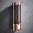 thumbnail image 4 of Inteprter Dispensador de fluidos de 300ML, contenedor de Gel de rellenable, botella de prensa para colgar en la pared, reutilizable para el hogar, Juegos de accesorios de baño Oro 1 PC Inteprter HA071891-04, 4 of 6