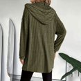 thumbnail image 5 of Edvintorg Open Front Cardigan for Women Plus Size Hooded Long Cardigans Drawstring Long Sleeve Zip Up Cardigan with Pocket Women Clothing Green S-3XL, 5 of 5