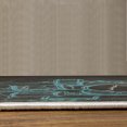thumbnail image 3 of Rock Music Turkish Area Rug, Doodle Drawing Sketch Drummer Musical Inspirations Monochrome Arrangement, Soft Carpet for Living Room Decor with Distressed Look, 6.6' X 9.6', Sky Blue, by Ambesonne, 3 of 4