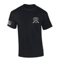 thumbnail image 2 of Try That In A Small Town Country Music Circle Skull Back Print Flag Sleeve Mens Short Sleeve T-shirt Graphic Tee-Black-xxl, 2 of 4
