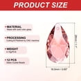 thumbnail image 2 of Uxcell K9 Crystal Pendants Teardrop Beads, 12 Pack 28mm Chandelier Prisms Parts Hanging Beads DIY Lamp for Arts Crafts Decoration, Pink, 2 of 6
