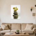 thumbnail image 3 of ZHONGYUTONG Zen Wall Art Stones Picture Orchid Canvas Painting Purple Zen Water Prints Spa Bathroom Decor Meditation Yoga Room Office Home Framed (12.00" x 18.00"), 3 of 4
