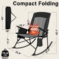 thumbnail image 4 of SUNSPIRE 2 Pack Folding Rocking Camping Chair, Heavy Duty Padded Rocker with High Back Hard Armrests for Outdoor Garden Patio, 4 of 7