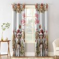 thumbnail image 2 of Hokiten Christmas Elk Blackout Curtains | Light Blocking Print Window Curtains, Deer Xmas Tree Botanical Balls Thermal Insulated Window Drapes for Living Room Kitchen Cafe (2 Panels, 104"W x 96"L), 2 of 7