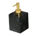 thumbnail image 3 of Fancyes Hand Soap Liquid Dispenser,Marble Texture Soap Dispenser,400ml Resin Salon Dispenser,Pump Soap Container for Countertop Hotel gold head black, 3 of 8