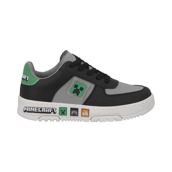 Tenis Niño Minecraft Sinteticos Agujetas Comodos Urbanos Negro 19.5 MINECRAFT
