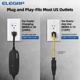 thumbnail image 2 of Cargador para vehículo eléctrico ELEGRP Nivel 1/2 16 A cable de 7,5 m 110 V-240 V, 2 of 9