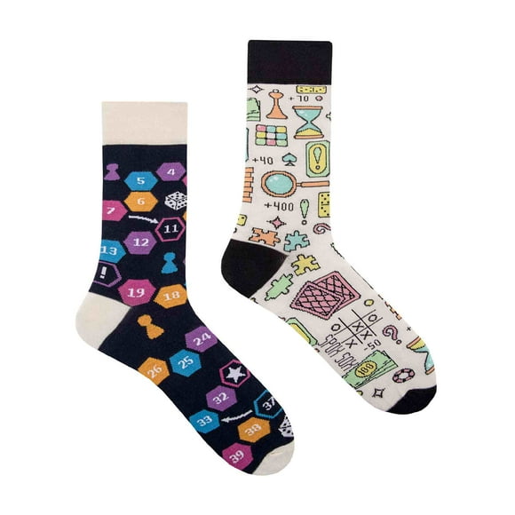SPOX SOX - Mens & Ladies Mismatched Novelty Odd Socks - Board Games