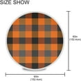 thumbnail image 4 of 60 Inch Round Tablecloth - Orange Black Buffalo Plaid Waterproof Washable Fabric Table Cloth Lace Table Cover Tabletops for Dining, Kitchen, Wedding and Parties House Decor, 4 of 7