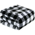 thumbnail image 2 of Ultra Plush Christmas Holiday Buffalo Plaid Fleece Throw/Blanket-50 x 60inch, Buffalo Black, 2 of 6