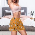 thumbnail image 4 of Women's Silk Pajama Shorts Minimalist Halloween Pattern Pajama Shorts Women's Casual Pajama Shorts with Pockets, 4 of 6