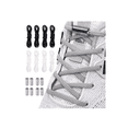 thumbnail image 1 of Agujetas Sin Nudo Elásticas Hebilla Metal 4 Pares 2 Black+2White, 1 of 2