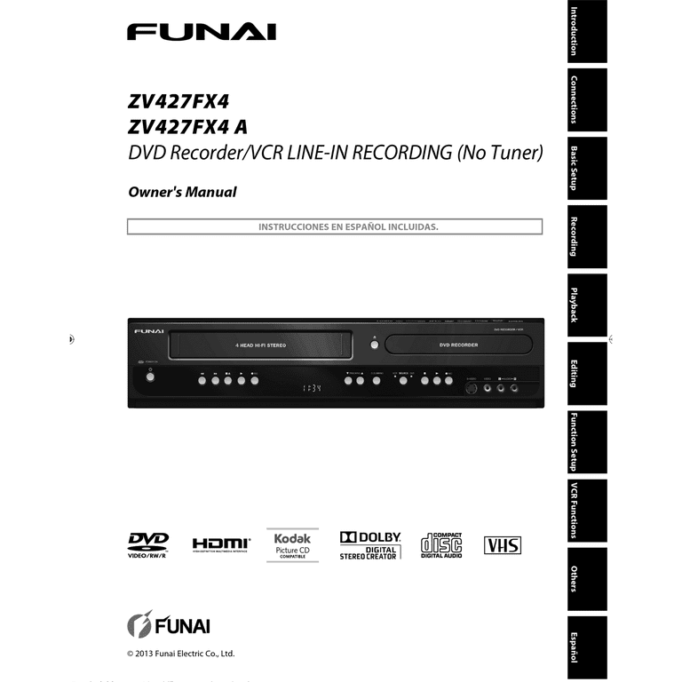 New Funai ZV427FX4 Full HD UpConvert DVD/VCR Combo Recorder New Funai ZV427FX4 Full HD UpConvert DVD/VCR Combo Recorder