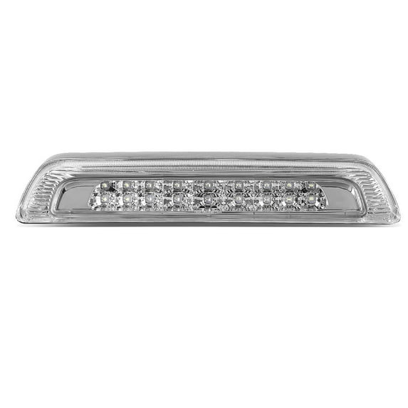 DNA Motoring 3BL-TTU07-LED-CH For 2007 to 2018 Toyota Tundra Dual Row LED 3rd Third Tail Brake Light Rear Stop Cargo Lamp Chrome Housing 08 09 10 11 12 13 14 15 16 17