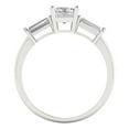 thumbnail image 4 of 2.0 ct Brilliant Emerald Cut VVS1 White Sapphire 14k White Solid Gold Three-Stone Wedding Bridal Anniversary Engagement Ring size 5, 4 of 7